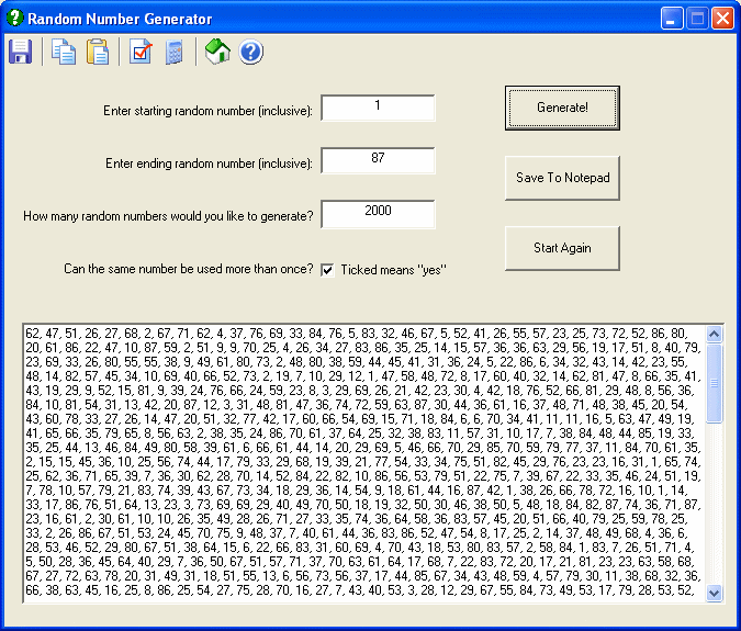 random number generator 1 30